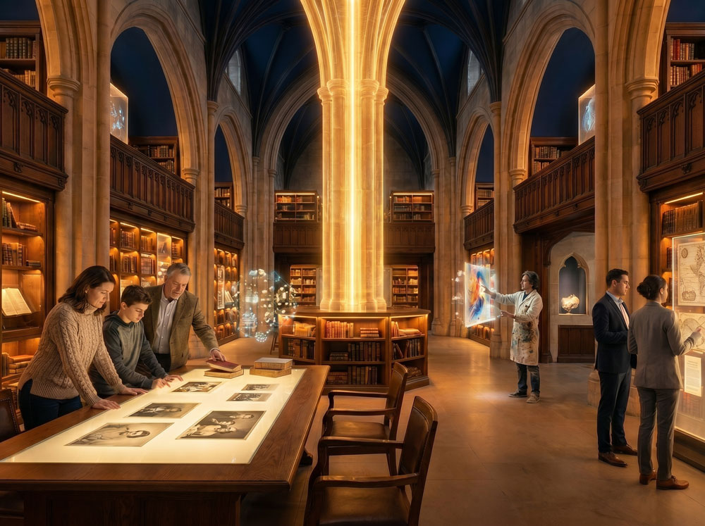 People carrying knowledge forward across generations